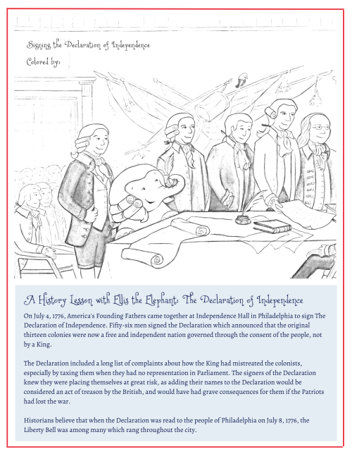 Signing the Declaration - Coloring Page