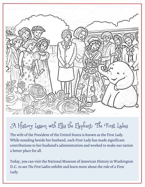 The First Ladies - Coloring Sheet - April 21